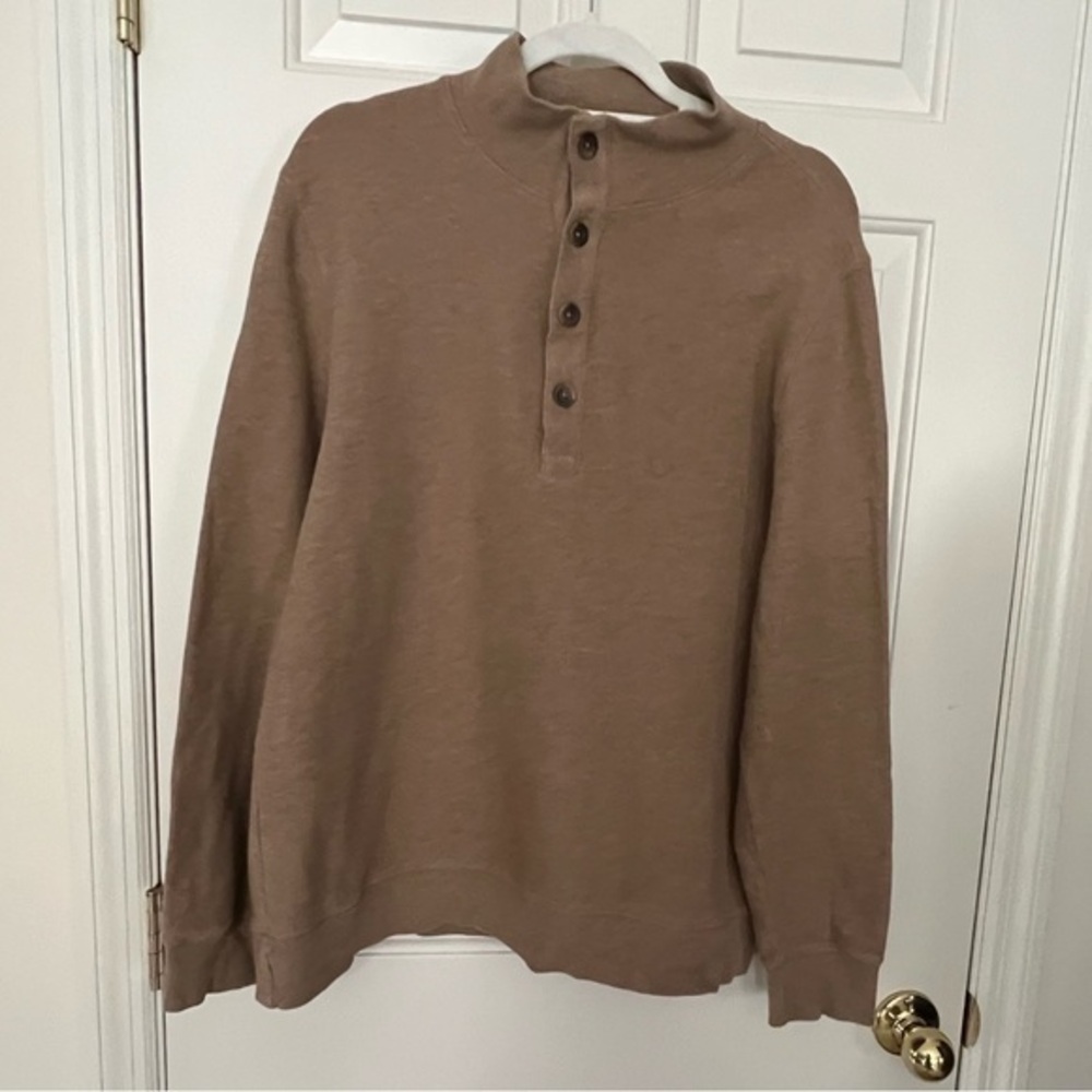 Mens Claiborne Half Button Sweater Size Medium